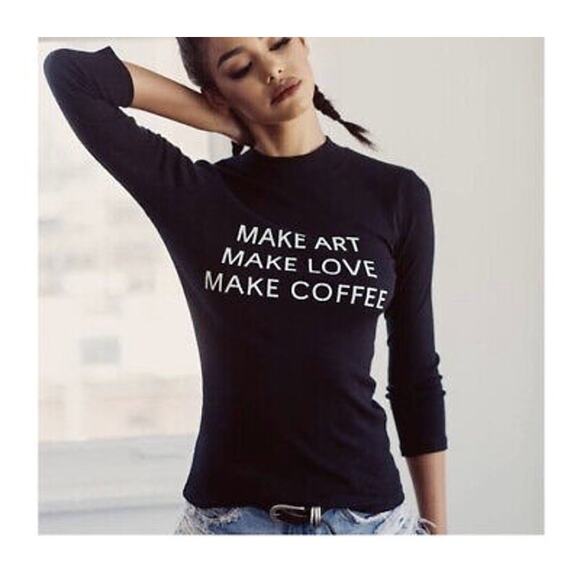 Daydream Nation Make Art Fashion Top in Black / White Size Medium - Picture 1 of 13